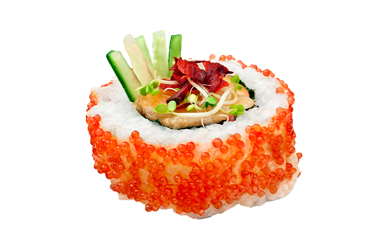 A sushi roll